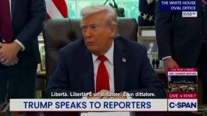 Politica: La pace in Ucraina è lontana e Trump è sottomesso a Putin. Molti americani potrebbero volere un ‘dittatore’ e Donald intanto, vuole cambiare il nome al Ministero della Difesa chiamandolo di nuovo Ministero della Guerra.  Una domanda si fanno in molti, chi e come si può fermare questa furia tirannica di Trump? Scontata la risposta, solo gli americani (forse) possono fermarlo… 