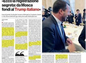 Lega: Salvini per soldi sposta l’Italia ad Est e sta con Putin… rischia così di fare  la fine di Renzi…